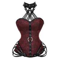 wys jl steampunk corsets and bustiers leather corsets sexy women gothic underbust corselet 2xl steel boned corsets