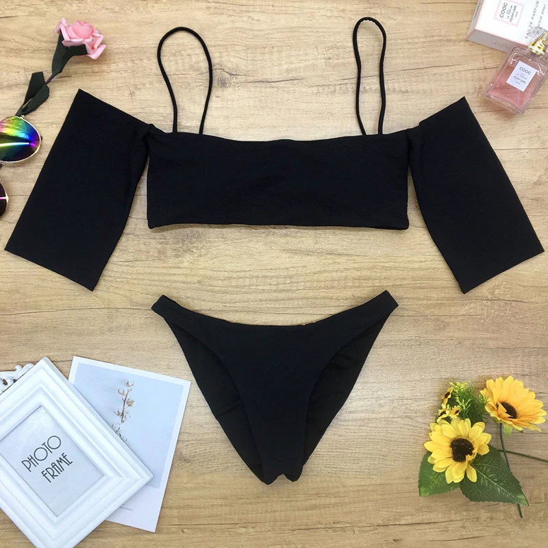 Черный комплект бикини 2020 синий красный белый купальник женский купальный