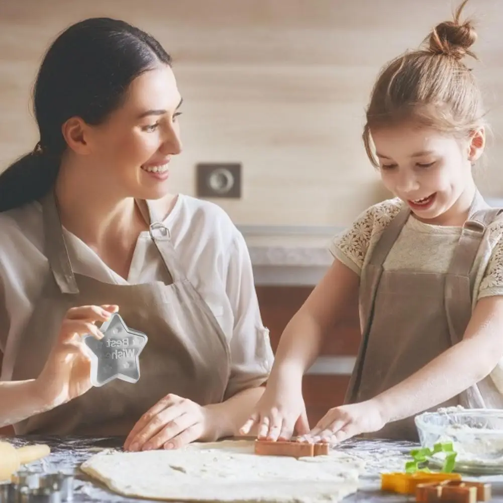 

4 шт. 3D форма для печенья «сделай сам» с хорошими пожеланиями инструмент для выпечки пищевой и прочный материал ABS Бытовые аксессуары для вып...