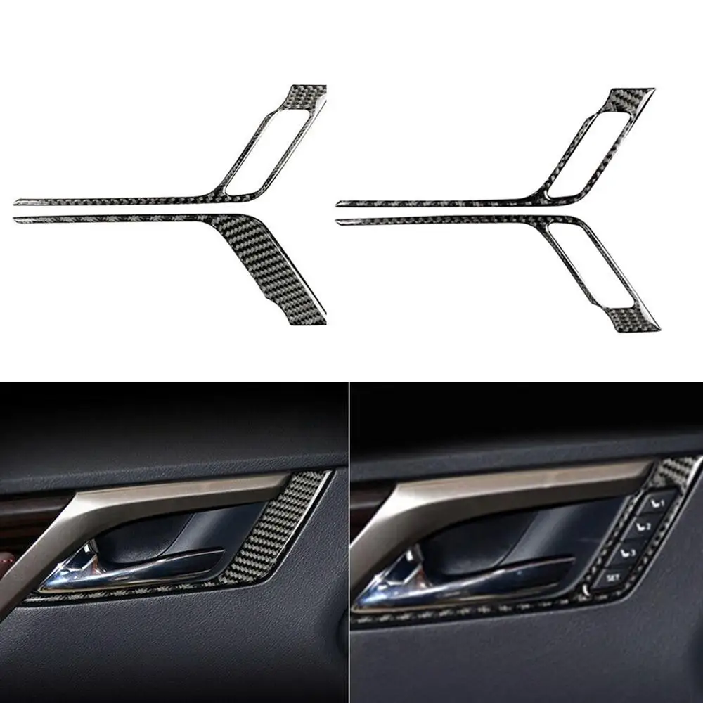 Углеродное волокно Автомобильная внутренняя дверная ручка Чаша панель накладка