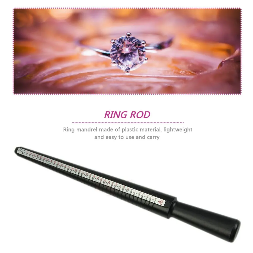 

1pcs Professional Jewelry Tools Ring Mandrel Stick Finger Gauge Ring Sizer Measuring UK/US Size For DIY Jewelry Size Tool Sets