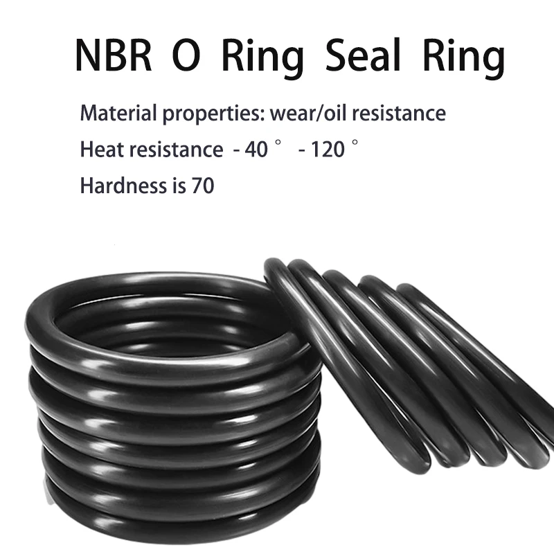 100-1 шт. черное уплотнительное кольцо прокладка CS 2 мм OD 5 ~ 230 NBR автомобильный