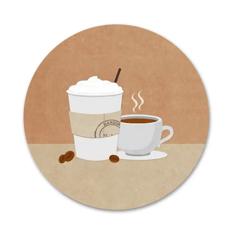 58 мм ок но сначала кофе значок на булавке декоративные Броши Металлические