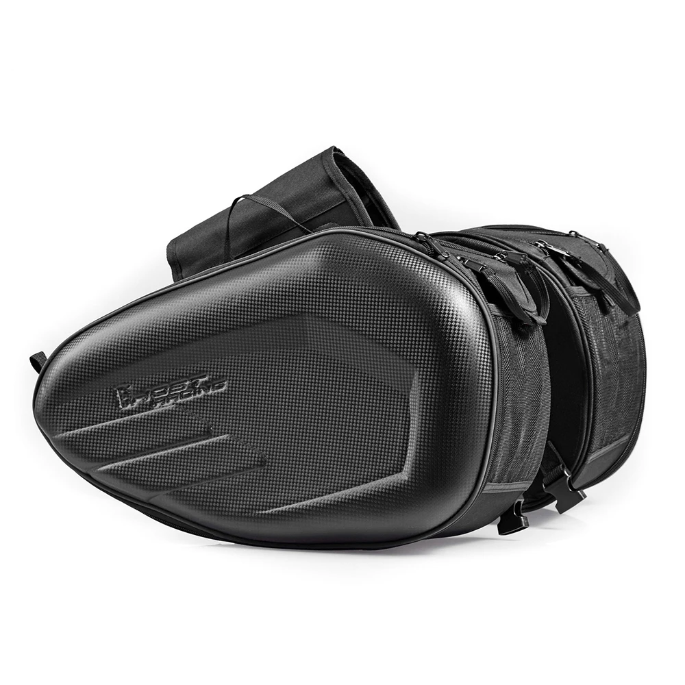 

GHOST RACING Motorcycle Bag Waterproof Motorcycle Saddle Bags Carbon Fiber Helmet Bags Travel Luggage With Rain Cover 36L-58L