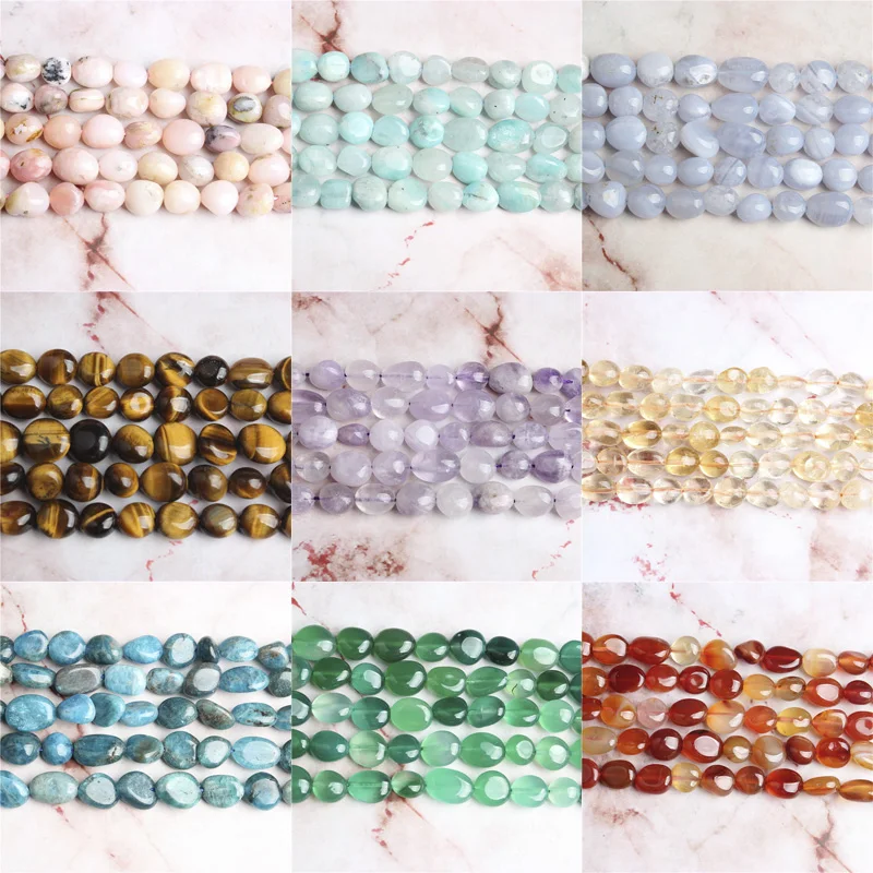 

6x8 8x10mm Natural Shapeless Stone Loose Beads Series Suitable for Jewelry Accessories Making DIY Bracelet Necklace Earring