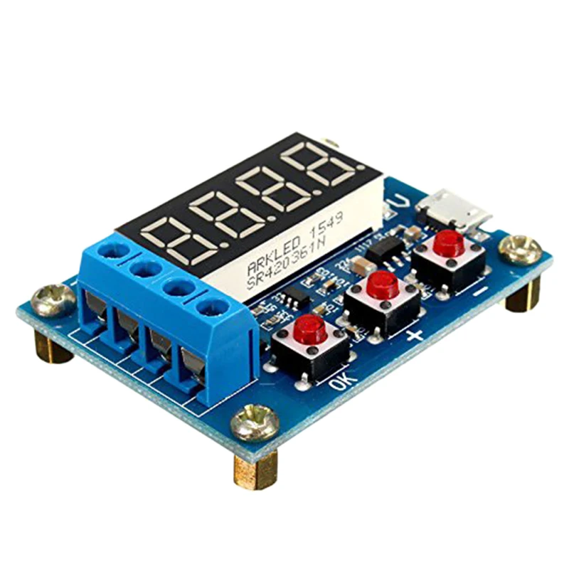 HOT-Battery Capacity T Meter Discharge Tester 18650 Li-ion Lithium Lead-S Hours 1.2-12V - Blue | Электроника