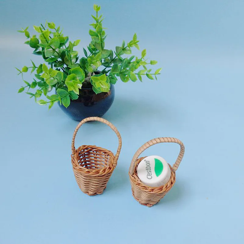 Mini Rattan Weaving Storage Basket Fruit Candy Dry Flower Organizer For Kindergarten Kids Gifts Decoration | Дом и сад