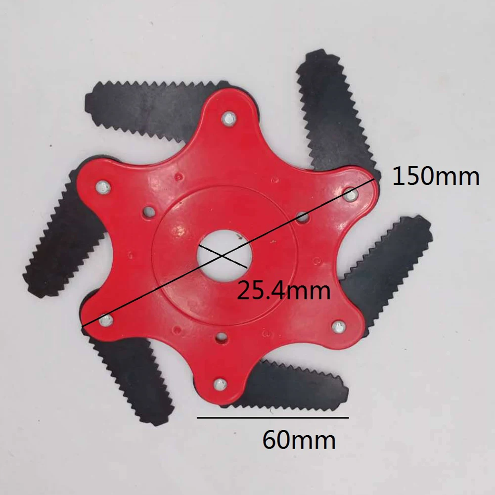 

6 Teeth Durable Brush Cutter Blade Multi-functional Practical Classic 65Mn Weed Grass Trimmer Head for Garden Lawn Mower