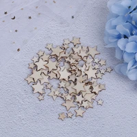 100pcs wood star chipboard fashion wooden home decor diy christmas scrapbooking party diy decorations