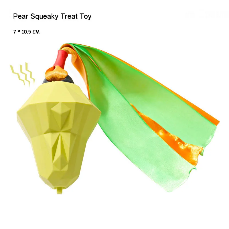 

Safety Rubber Fruits Shape Dog Chew Treat Toy Squeaky Food Leakage Dispenser Interactive Durable Keep Your Dog Happy Occupied