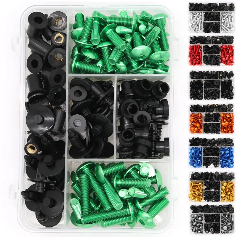 

Fit For Kawasaki Ninja 400 Ninja 500R Ninja 400R ER-4F Motorcycle Complete Full Fairing Bolts Kit Upper Fairing Clips Nuts M6 M5