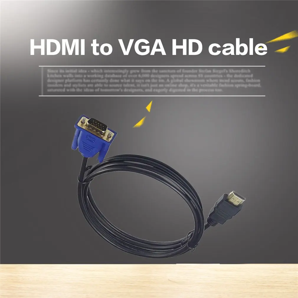 

1/1.8/3/5M HDMI-compatible Cable HDMI-compatible To VGA HD With Audio Adapter Cable HDMI-compatible TO VGA Cable dropshipping