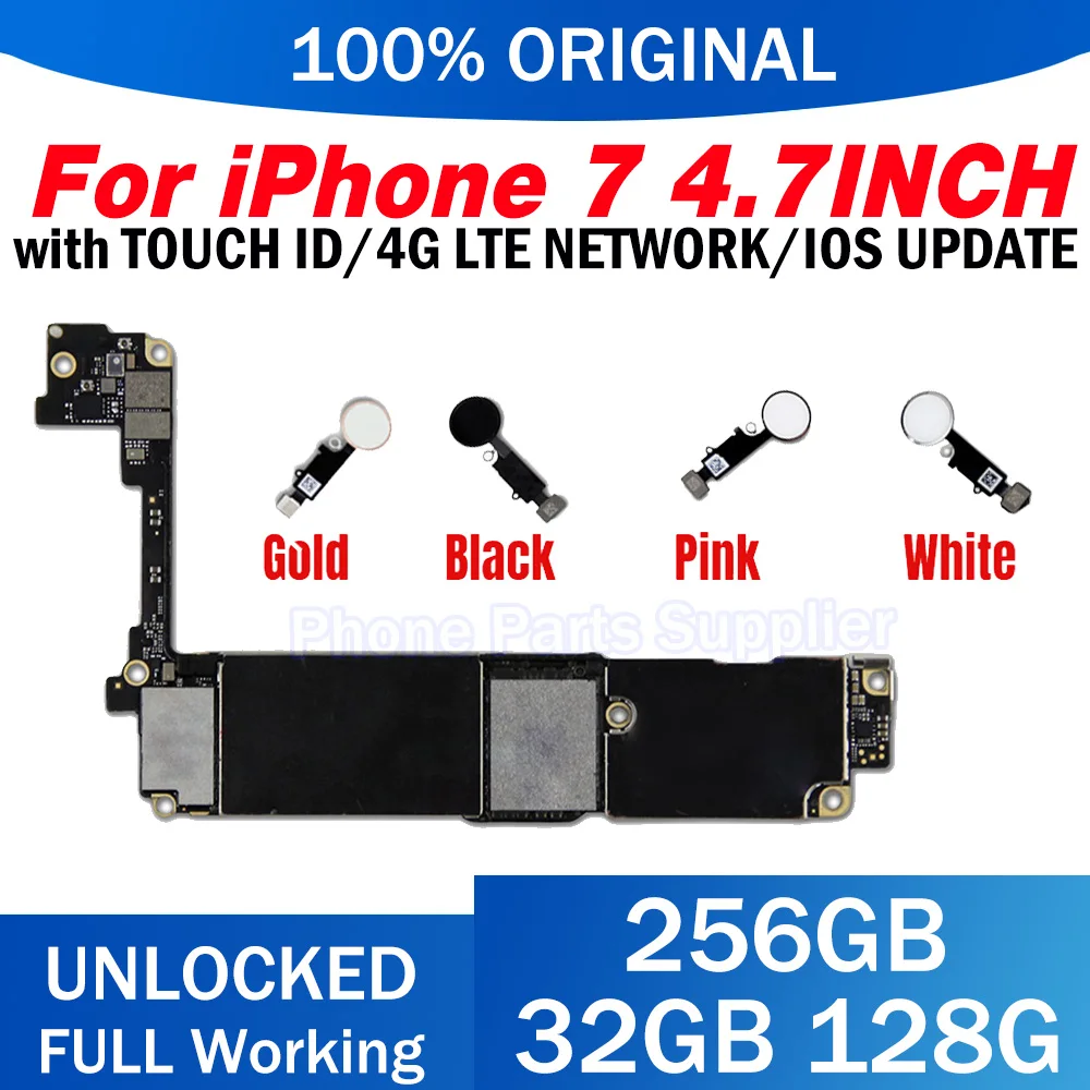 Материнская плата для IPhone 7 256 ГБ черная серебристая золотистая розовая сенсорная