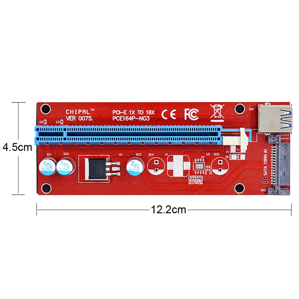 CHIPAL PCI E карта расширения 1x 4x 8x 16x Экспресс графическая Удлинительный Кабель USB 3 0