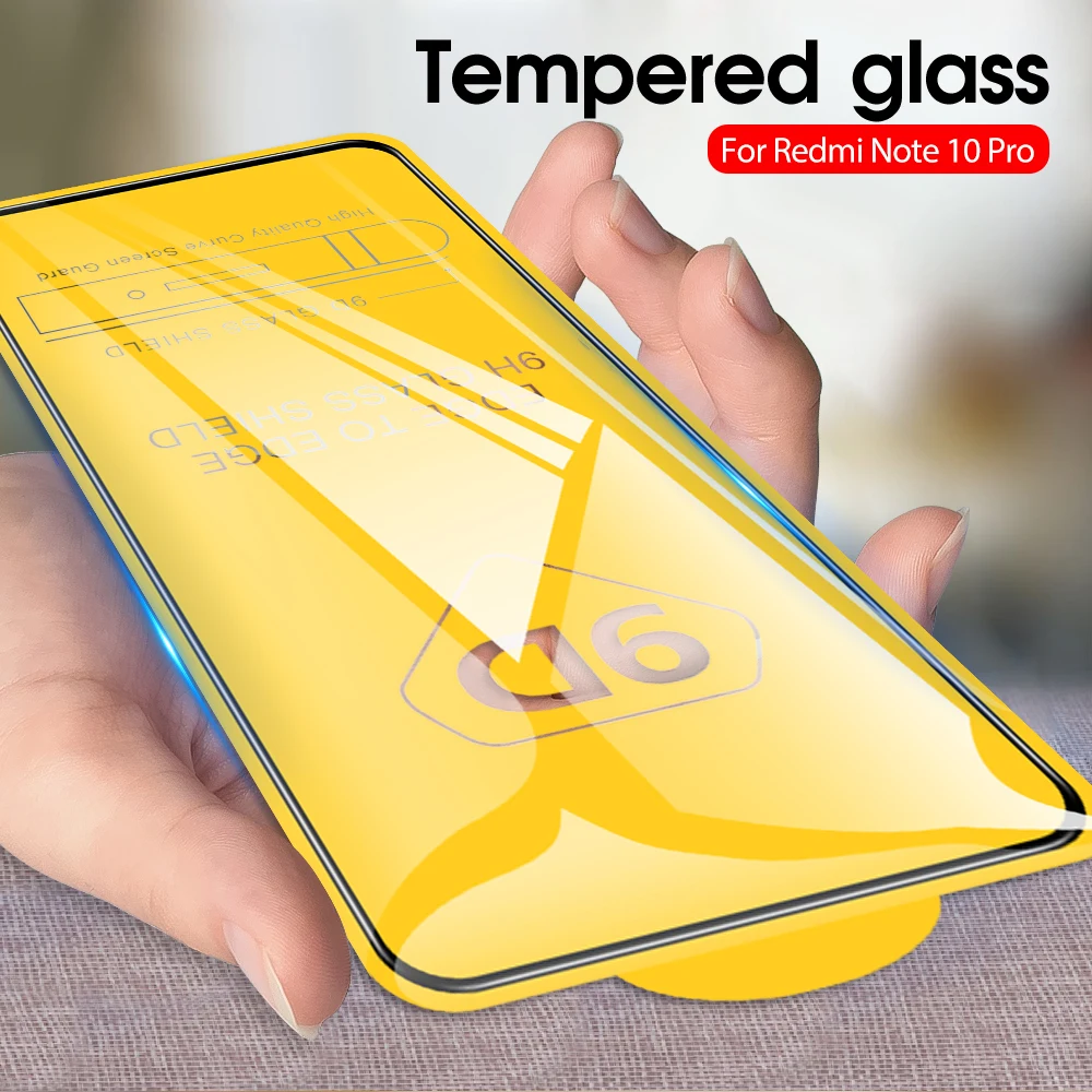 Защитное стекло 9D для Xiaomi Redmi Note 10/9/8 Pro/10 Pro Max/10 S/9S/8T/Note10 пленка экрана с полным