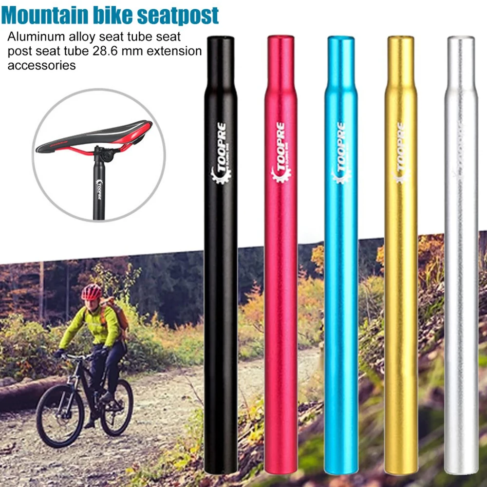 

MTB Seatpost 28.6mm Aluminum Alloy Seat Tube Shock Absorber Damping Long Fixed Saddle Post Extension Bike Parts Accessories