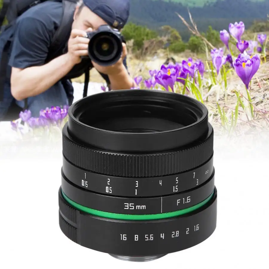 35 мм F1.6 C крепление APSC обработанные Объективы используются с переходным кольцом