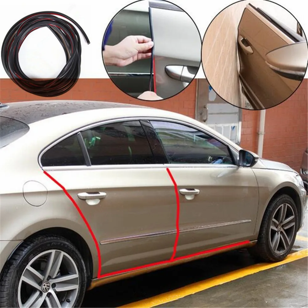 Стайлинг автомобиля резиновые царапины на края двери для citroen c1 mazda 6 volvo xc60 v60 v40 s60