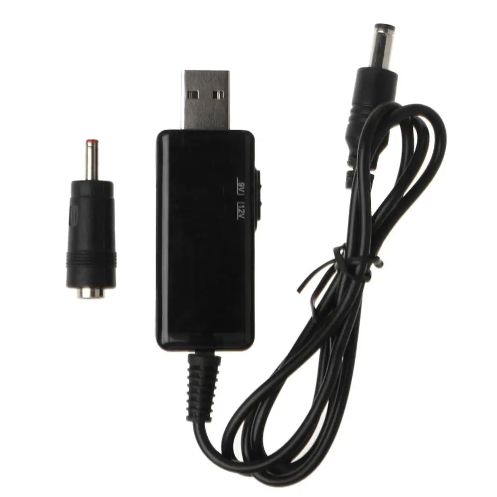 USB DC 5 В до 9 в 12 2 1x5 мм 3 5x1 35 Мужской повышающий адаптер кабель с Вольтметр для