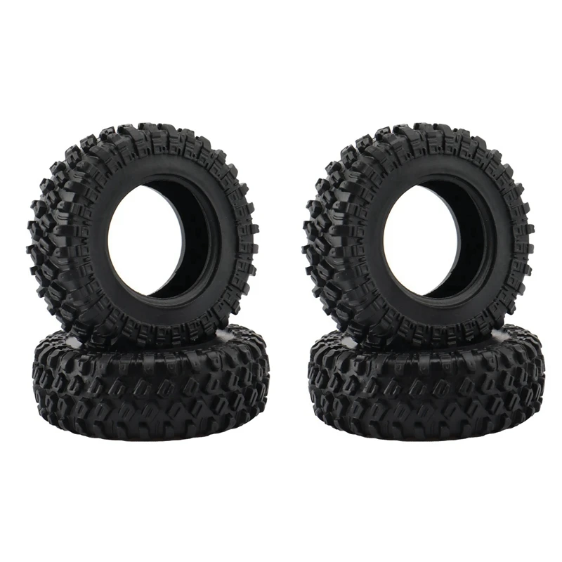 

4PCS 1.0 48X18mm Mini Crawler Rubber Wheel Tires Tyre for 1/24 RC Crawler Car Axial SCX24 90081 Upgrade Parts
