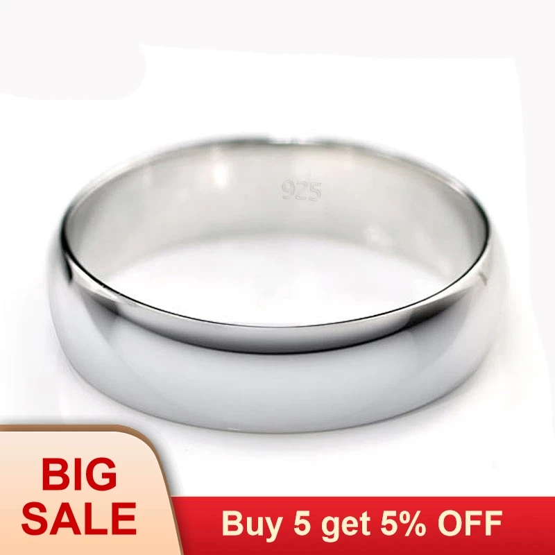 Обручальное кольцо из натурального серебра 925 пробы изящное ювелирное изделие