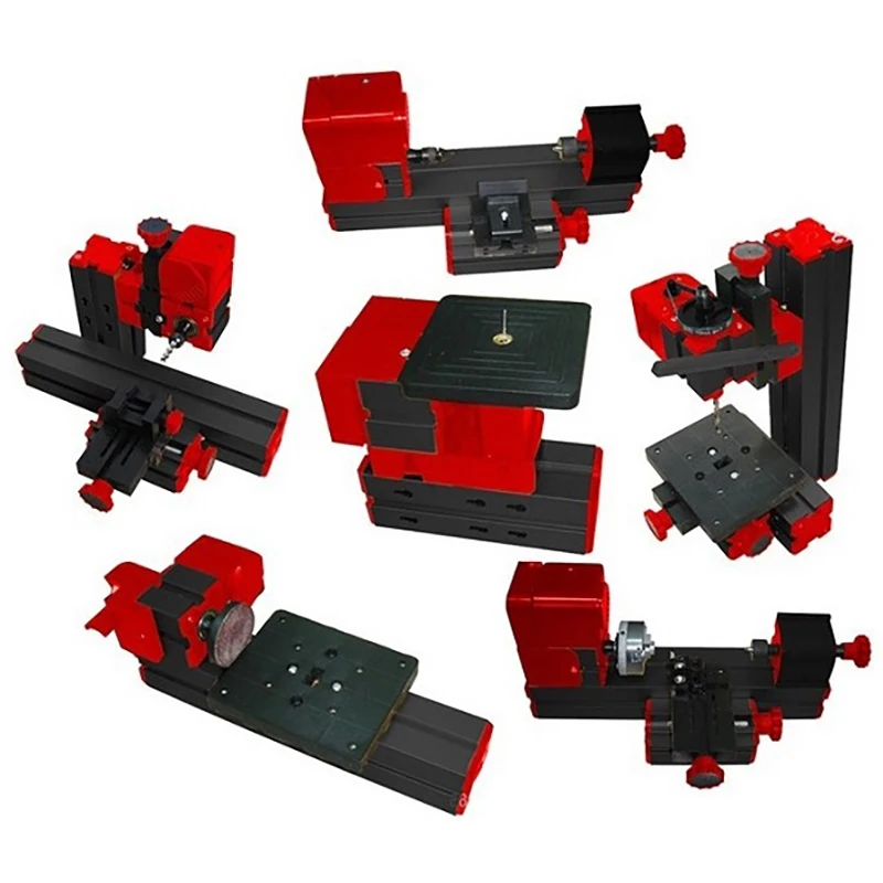 6 в 1 Мини токарный станок фрезеровка сверление токарная обработка Дерева Jag пила