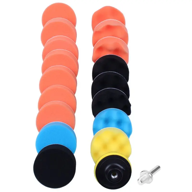 

19 Pieces 75mm Car Polishing Kit in Sponge Polishing Pad Polishing sponge Set for Car