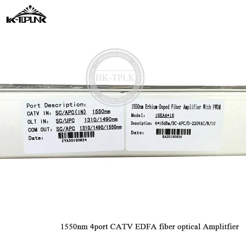 CATV EDFA Волоконно-оптический усилитель 1310/1490/1550 WDM 1550nm 1U/80 W 4port* 19dbm sc/apc, sc/upc оптический адаптер высокой мощности волоконно-оптический усилитель