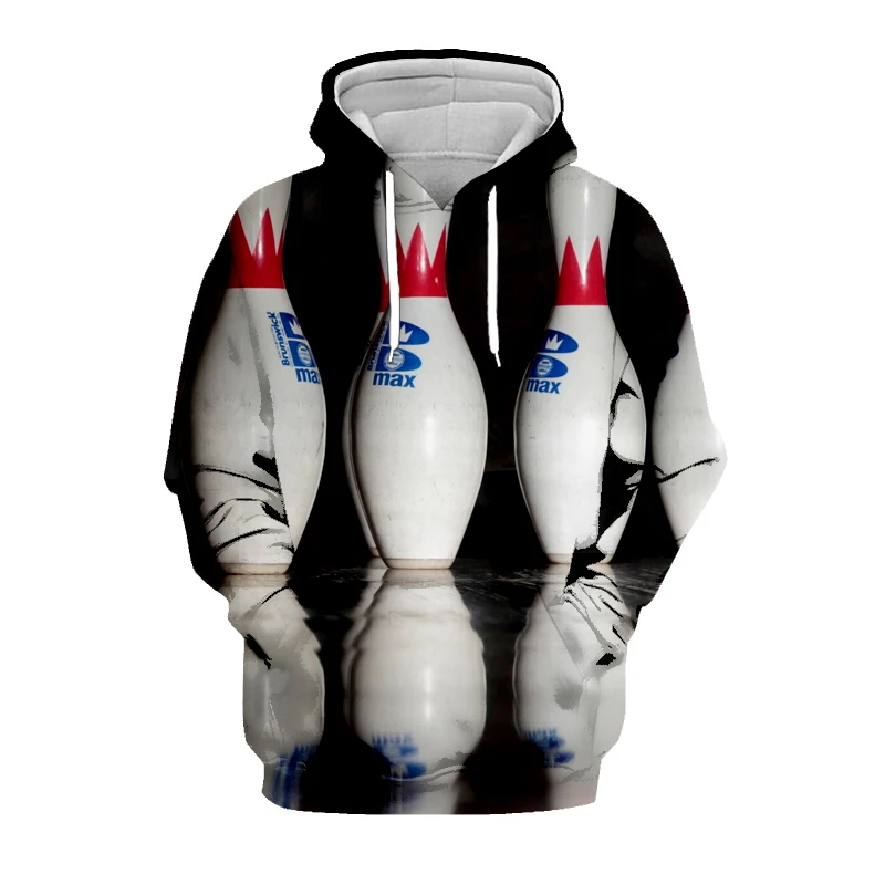 

SONSPEE 3D Printing Fashion International Bowling Hooded Pullover Men's Women's Jacket Long Sleeve Harajuku Hip Hop Pullover TOP