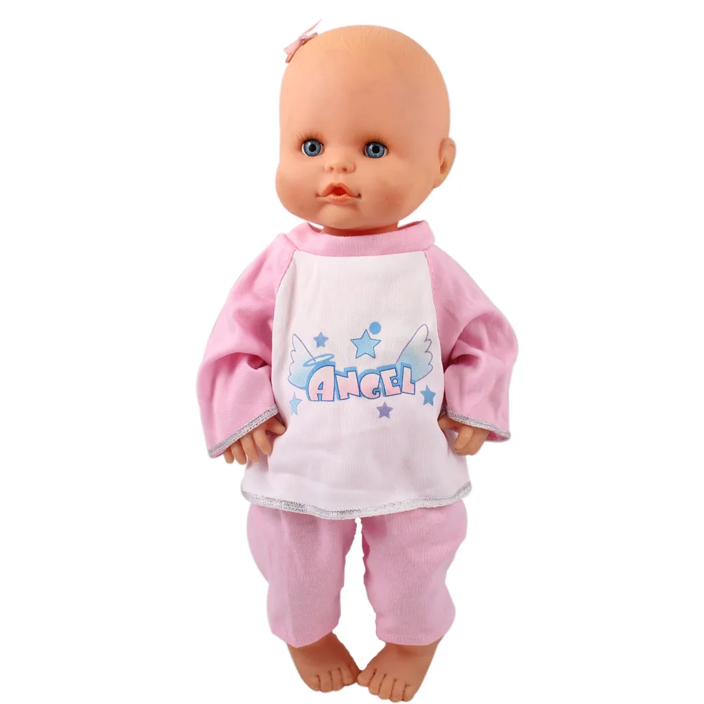 Недорогие розовые брюки с ангелом костюмная одежда подходит для 18-дюймовых