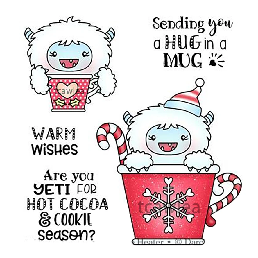 Новый стакан снеговик металлические режущие штампы рождественские трафарет