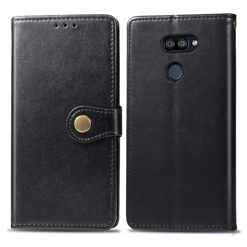 Чехол для LG K40S 6 1 дюймов Роскошный кожаный бумажник с ремешком защитный чехол