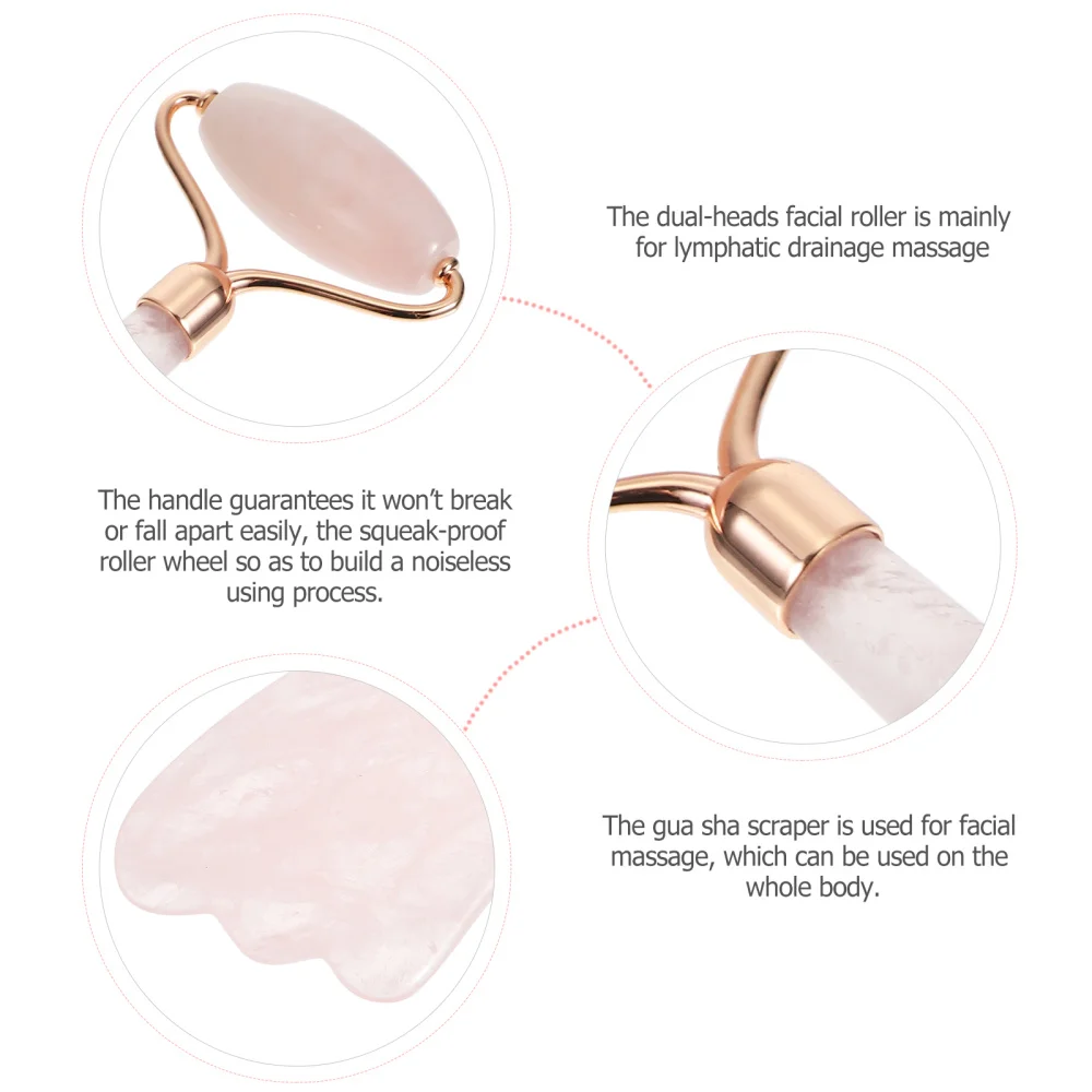 

2Pcs Anti-Aging Dual-Head Face Eye Massager Roller with Board Gift
