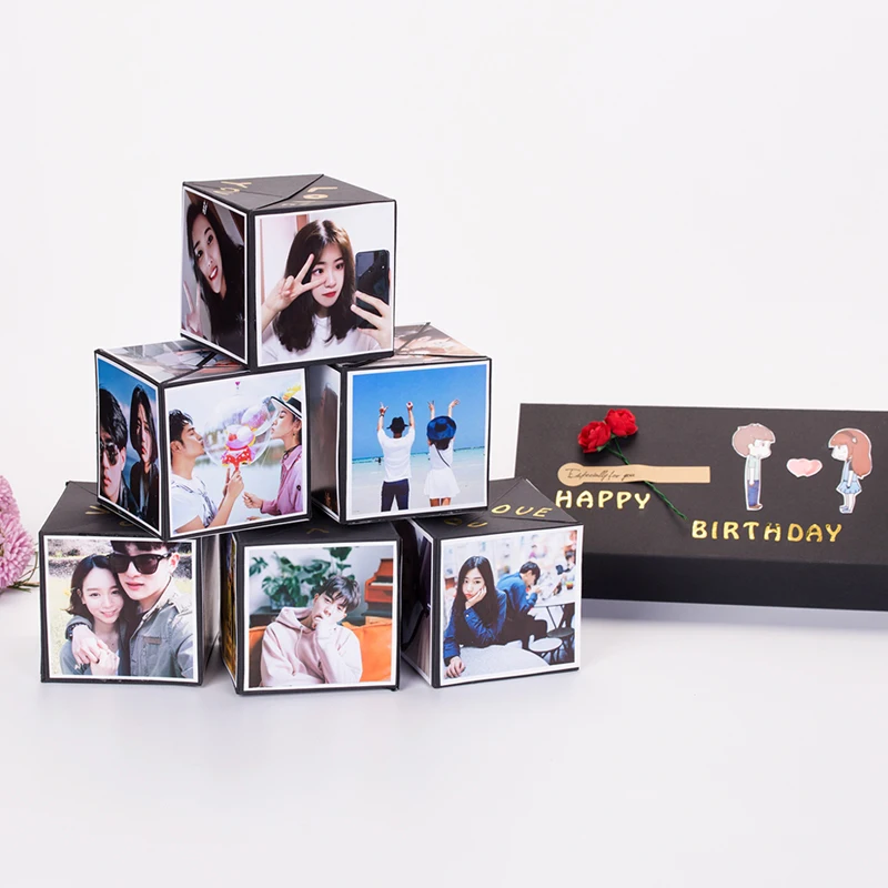 Креативная сделай сам коробка с сюрпризом для любви взрывозащищенный фотоальбом