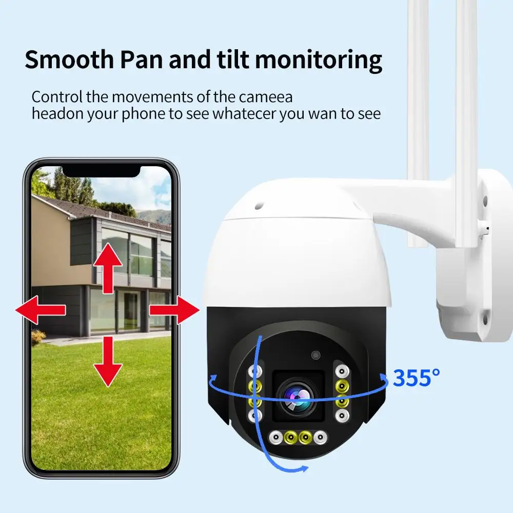 IP-камера GUUDGO 1536P 3 Мп Wi-Fi PTZ ночное видение | Безопасность и защита