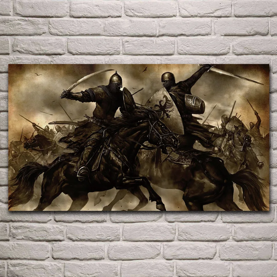 

medieval knight warrior soldier battle fantasy artwork posters on the wall picture home living room decoration for bedroom KJ900