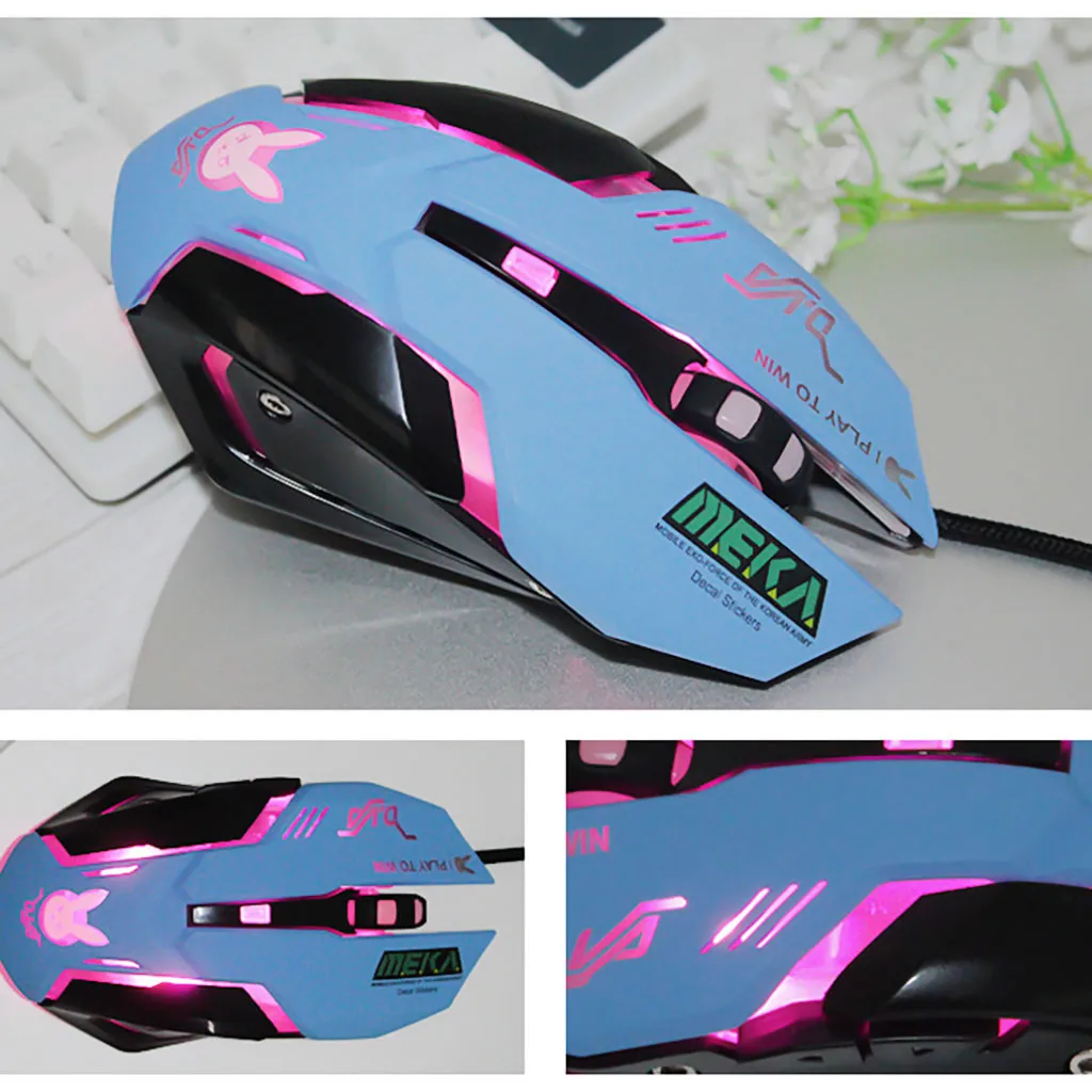 Игровая мышь Raton Ordenador с подсветкой, проводная мышь dpi, USB эргономичная геймерская мышь, профессиональные Мыши для ПК, компьютерная мышь, 19Sep