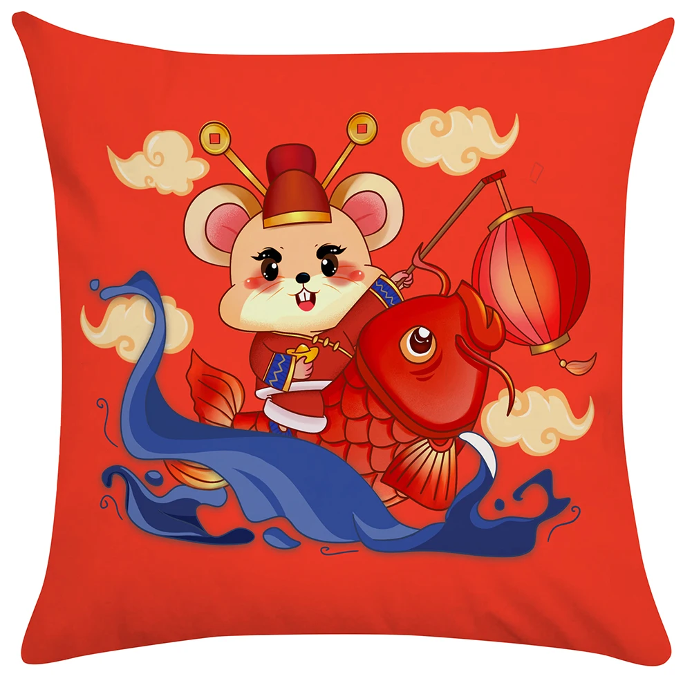 Китайский Новый год из Мышь Подушка Чехол для подушки на диван кровать дома Декор