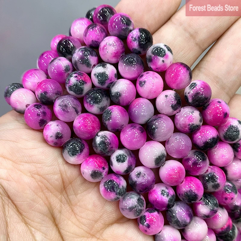 

Tourmaline Persian Jades Natural Stone Beads Round Loose Beads for Jewelry Making DIY Handmade Bracelet Necklace 15''6/8/10/12mm