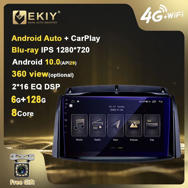 EKIY DSP IPS Android 10 Автомобильный мультимедийный плеер 6G + 128G для Renault Koleos 2009 2016