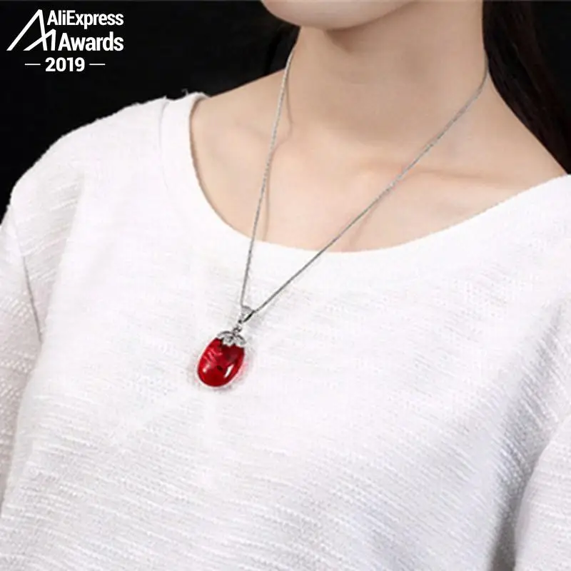 S925 прекрасный антикварный магазин рубиновый кулон для ожерелья женщин ручной