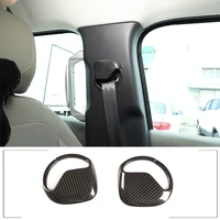 real carbon fiber car front row seat belt decorative cover stickers for land rover defender 110 2020 2022 car accessories