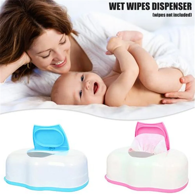 

1 Pc Reusable Portable Sealed Tissue Box Case Press Baby Tissue Wet Design Automatic up Sheet Real Wipes Plastic Holder