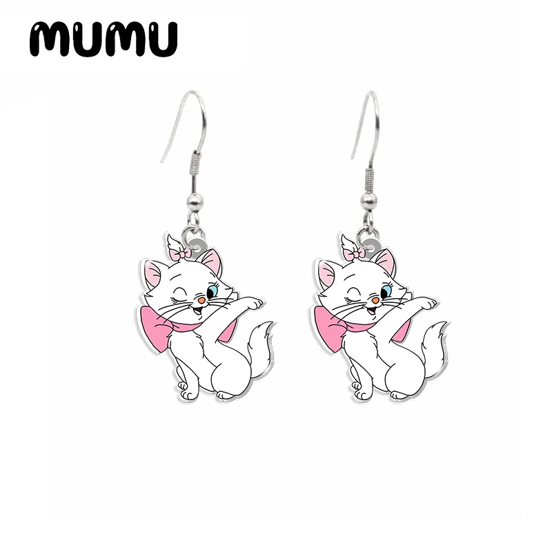 Висячие серьги Мари акриловые аристокоты ювелирные изделия ручной работы