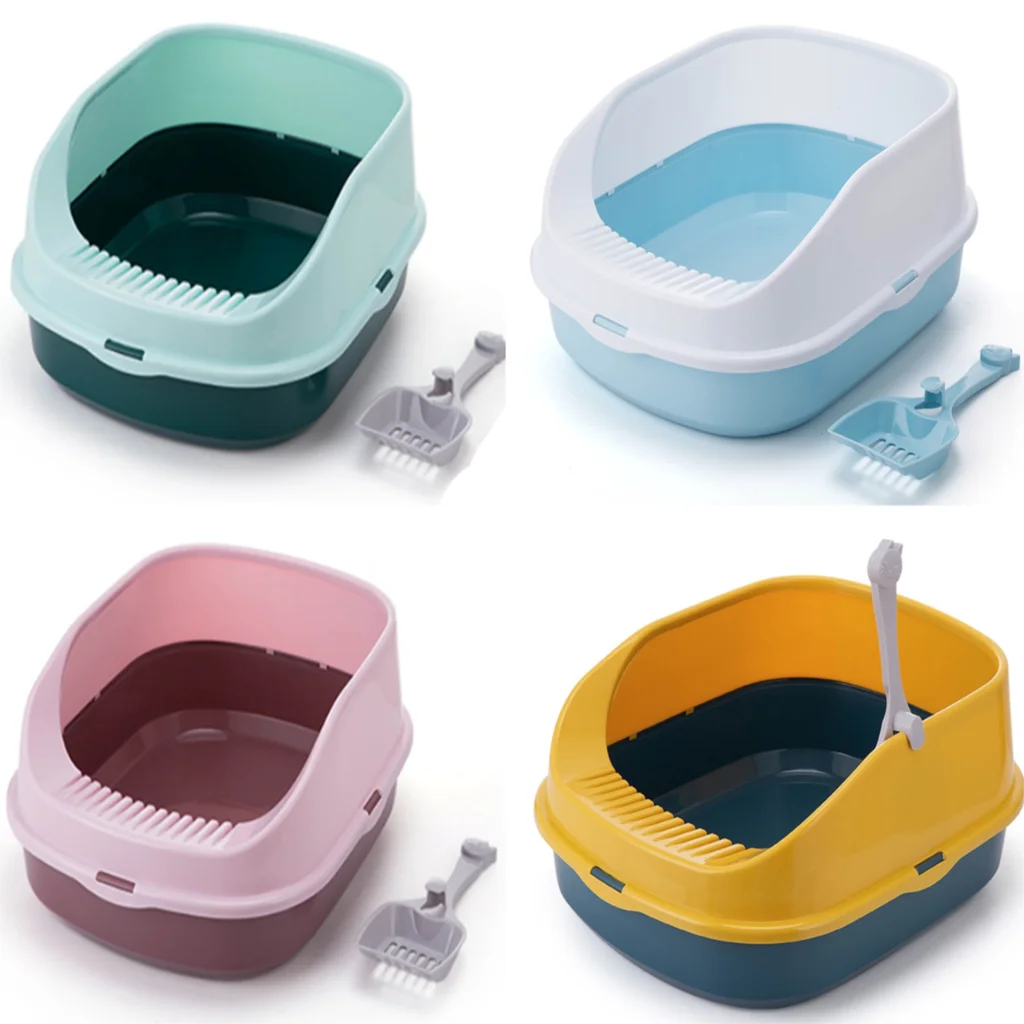 

Litter Box Cat Autolimpiable Large Plastics Indoor Toilet Bedpan Anti Splash Products House Furniture Selfs Cleaning Accessories