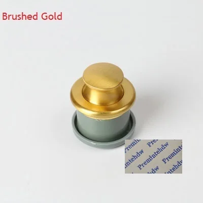 Brushed Gold 4 шт./лот круглая кнопочная ручка для RV мотора для домашнего шкафа ящика шкафа караван античная бронза, золото матовый черный скрытый - Цвет: Brushed Gold