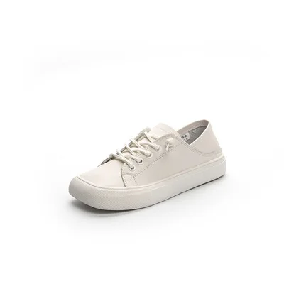 

CCVV shoes spring women's in cowhide small white shoes wear solid color square head flat soles shoes Korean 2021 Walking shoes