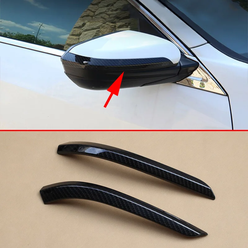 Боковые полосы для зеркала из углеродного волокна Honda Civic 10 седан модель R 2016 2017 2018