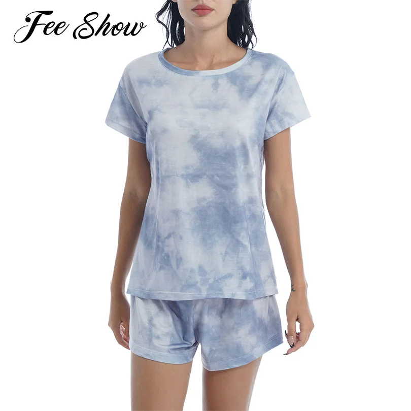 

Женские спортивные костюмы, комплекты для йоги, футболка с принтом и шорты, повседневный спортивный костюм, летний костюм для спортзала, фит...