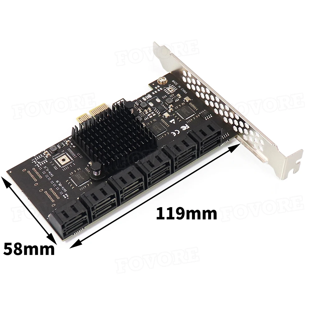 12 портов SATA 3 III 0 6 ГБ SSD к PCI Express x1 преобразователь SATA3 PCIe PCI-e контроллер Расширенный